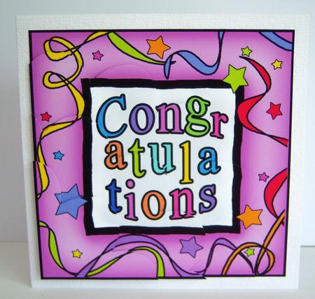 Congratulations Shell Edged Corner Side Stacker by Katie Silver