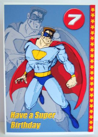 Superhero Birthday (blue) - A5 by Katie Silver