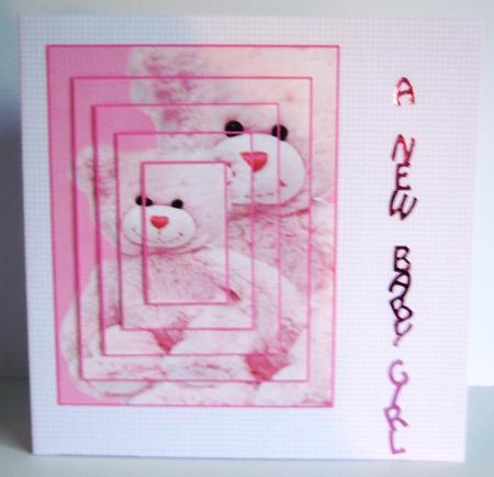 Pink and White Gingham Backing Paper by Katie Silver