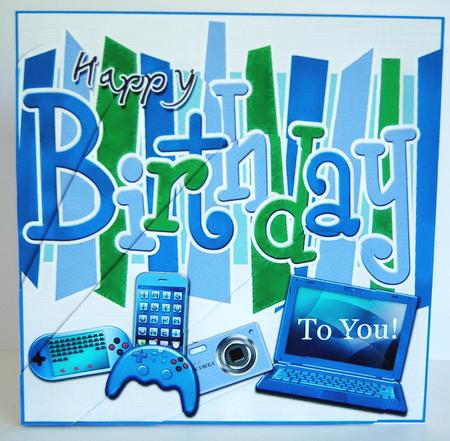 Birthday Gadgets Games N Gizmos Fan Pyramage Topper by Katie Silver