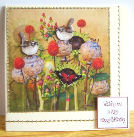 Wrens Amongst the Seed Heads by Katie Silver
