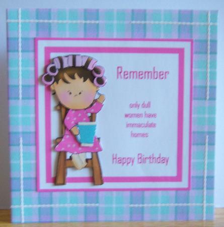 Purple Mint and Green Tartan Backing Paper by Katie Silver