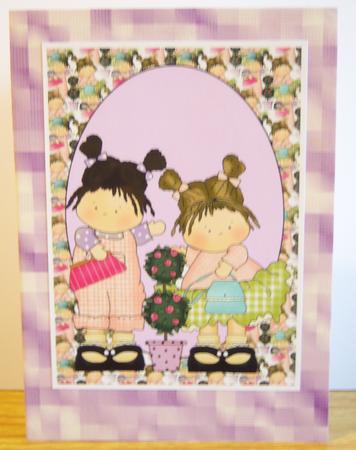 Dark Purple Check Backing Sheet by Katie Silver