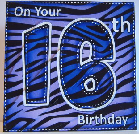 Fun Zebra Striped 16th Birthday Fan Pyramage Topper by Katie Silver