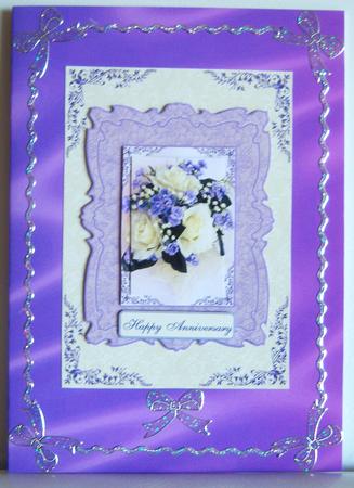 Sumptuous Satin Backing Paper - Violets in Bloom by Katie Silver