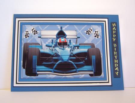 Blue Fornula One Car Pyramid on Stunning Frame by Katie Silver
