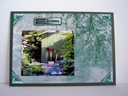 Garden A4 Topper on Green Tree Background by Katie Silver