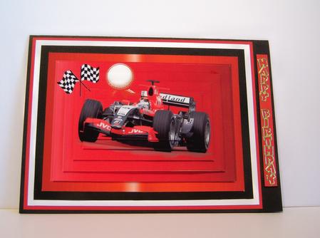 Red Formula One Car Pyramid on Stunning Frame by Katie Silver