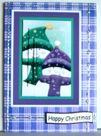 Christmas Purple Plaid Paper by Katie Silver