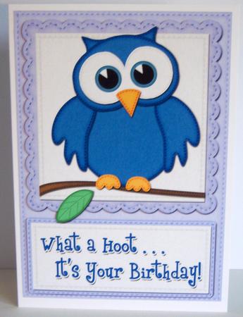 A4 What a Hoot Owl Birthday Felties by Katie Silver