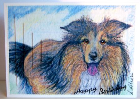 Shetland Sheepdog Fresh Air Fiend Rectangle Pyramid by Katie Silver