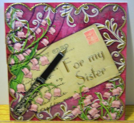 Lily of the Valley Pink My Sister 6in Duo Corner Stacker by Katie Silver