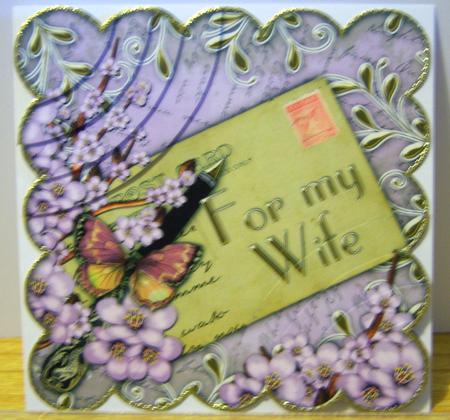 Lilac Blossom for My Wife 6in Duo Corner Stacker by Katie Silver