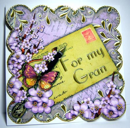 Lilac Blossom for My Gran 6in Duo Corner Stacker by Katie Silver