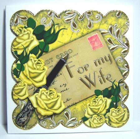 Lemon Roses for My Wife Postcard Step by Step by Katie Silver