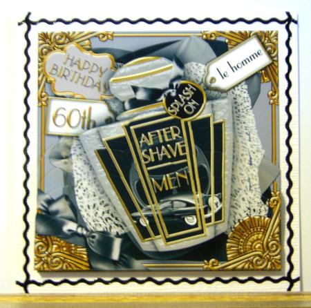 Mens Aftershave Grey 60th Birthday Scallop Bottom Stacker by Katie Silver