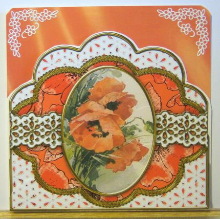 Poppies 2 Anglaise Scallop Bottom Stacker by Katie Silver