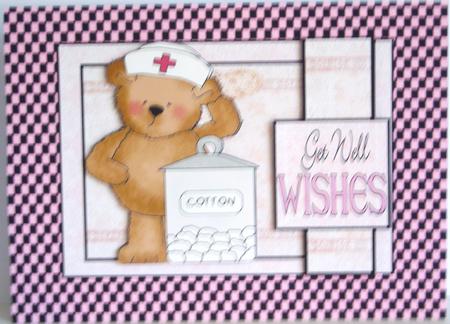 Cerise and Black Check Paper by Katie Silver