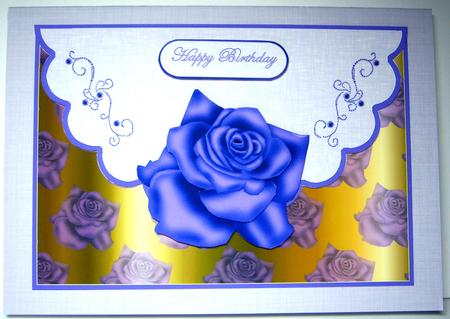 Lilac Rosebud Envelope Card by Katie Silver