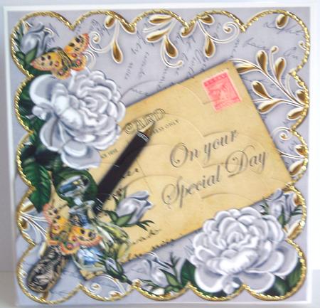 Silver Roses Your Special Day 5in Scallop Bottom Stacker by Katie Silver
