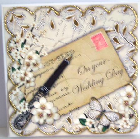 Cream Blossom Wedding 5in Scallop Bottom Stacker by Katie Silver