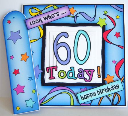 60th Birthday Quick Card with Pyramage by Katie Silver