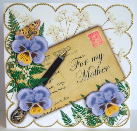 Blue Pansy for My Mother Ink Saver 6in Step by Step by Katie Silver