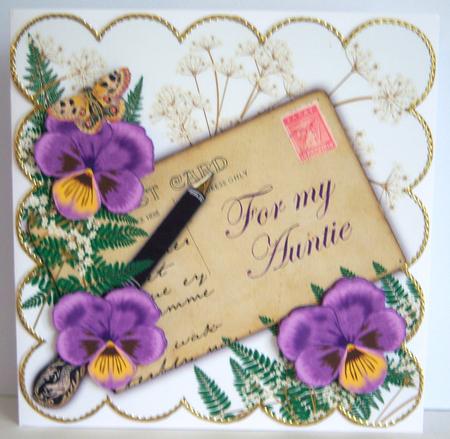 Purple Pansy for My Auntie Ink Saver 6in Step by Step by Katie Silver