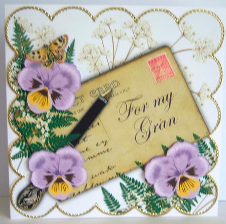 Lilac Pansy for My Gran Ink Saver 6in Step by Step by Katie Silver