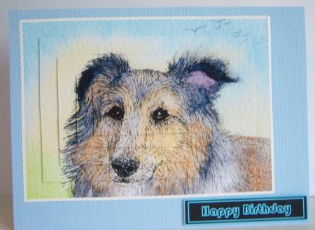 Collie Enjoying the Day Pyramid by Katie Silver