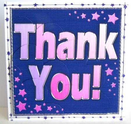 Thank You Quick Card with Shell Edged Corner Side Stacker by Katie Silver