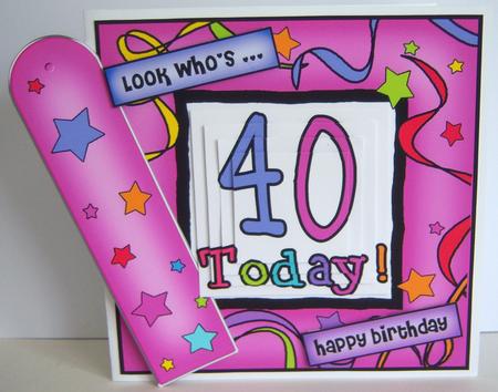 40th Birthday Quick Card with Pyramage by Katie Silver