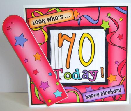 70th Birthday Quick Card with Pyramage by Katie Silver