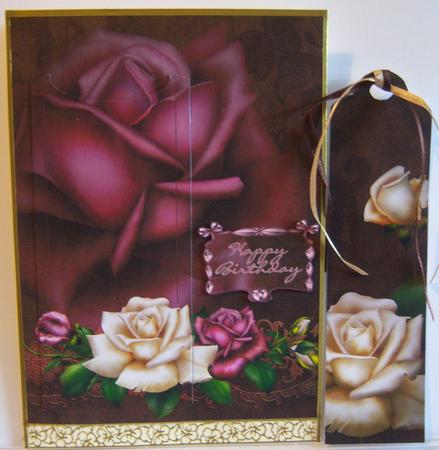 Bookmark Birthday Card with Roses by Katie Silver