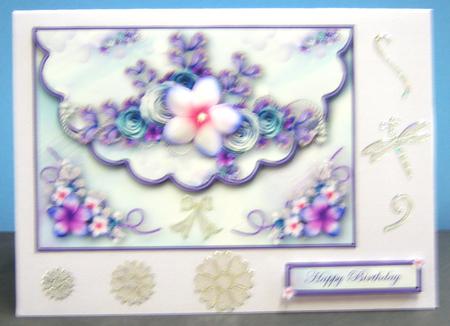 Canvas Effect A4 Backing Paper in Lilac by Katie Silver