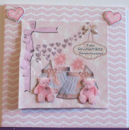 Bright Pink Lace A4 Backing Paper by Katie Silver