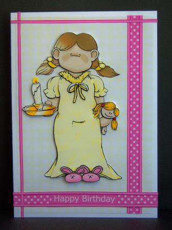 Birthday Ribbons Sorbet Blueberry by Katie Silver