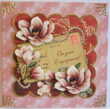 Twinkling Fairy Dust A4 Backing Paper in Red by Katie Silver