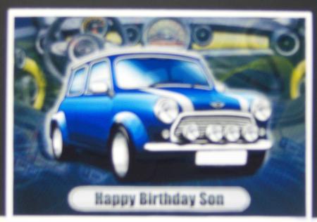 Happy Birthday Son Mini Classic Blue by Katie Silver