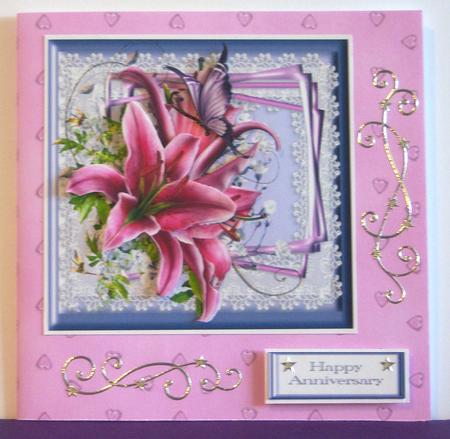Greetings, Lace and Pearls Matching Backing Paper by Katie Silver