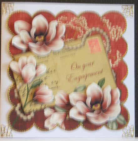 Red Magnolia Your Engagement 6in Scallop Step by Step by Katie Silver
