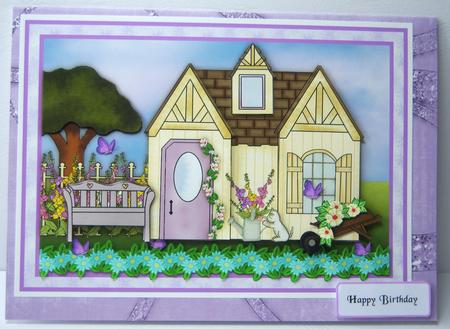 Lilac Geo Glitter Circles A4 Backing Paper by Katie Silver