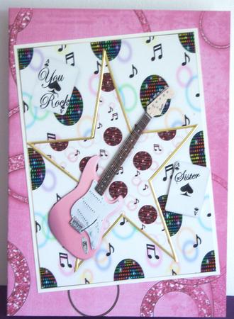 Cerise Geo Glitter Circles A4 Backing Paper by Katie Silver