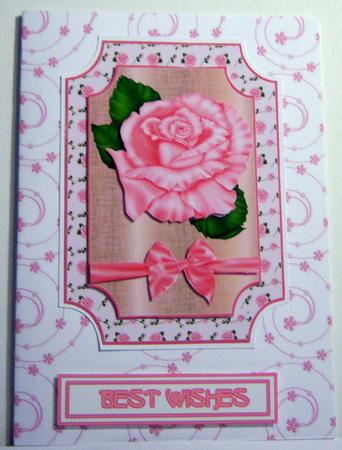 Beads and Flowers A4 Backing Paper in Pink by Katie Silver