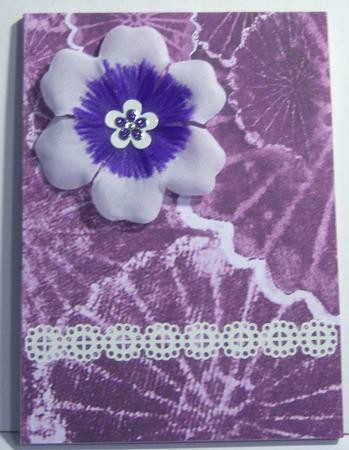 Purple Oriental Lily Pad A4 Backing Paper by Katie Silver