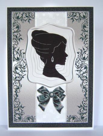 Cameo in Monochrome with Bow by Katie Silver