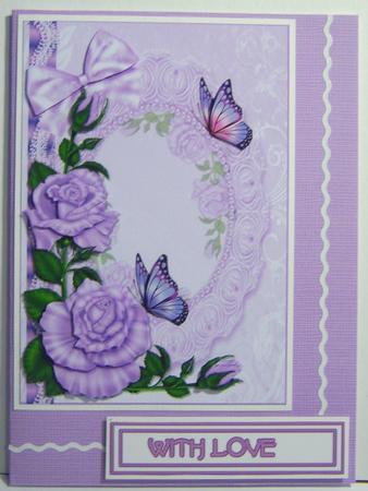 'lilac Linen Embossed' Backing Paper by Katie Silver