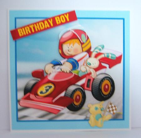 Red Racer Car Quick Card. by Katie Silver