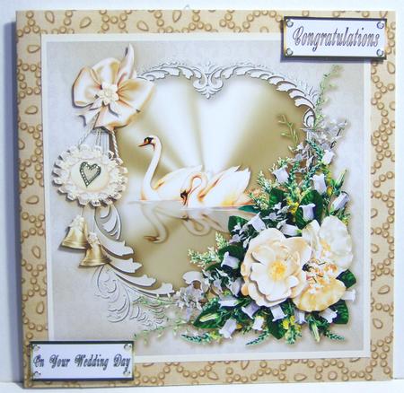 Vintage Tea Beaded Flower A4 Backing Paper by Katie Silver
