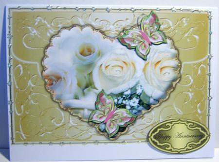 Heart & Butterflies Various Occasions Card Front 4 by Katie Silver